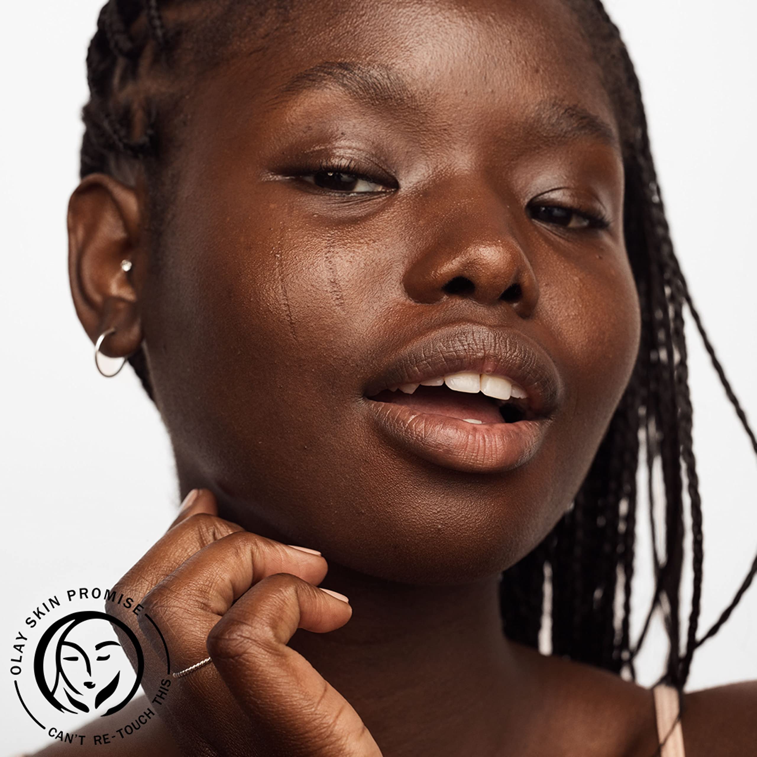 Olay Eyes dermatologist-recommended ingredients label communicates trusted, gentle hydration.