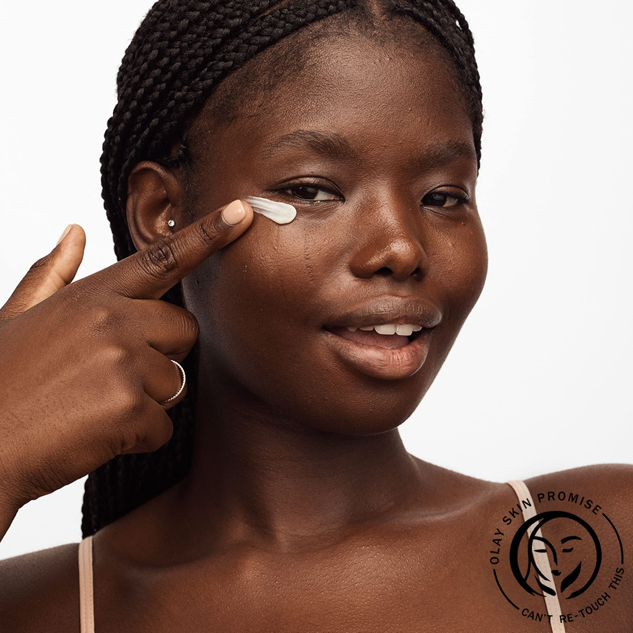 Olay Eyes dry-under-eye-area closeup emphasizes targeted hydration.