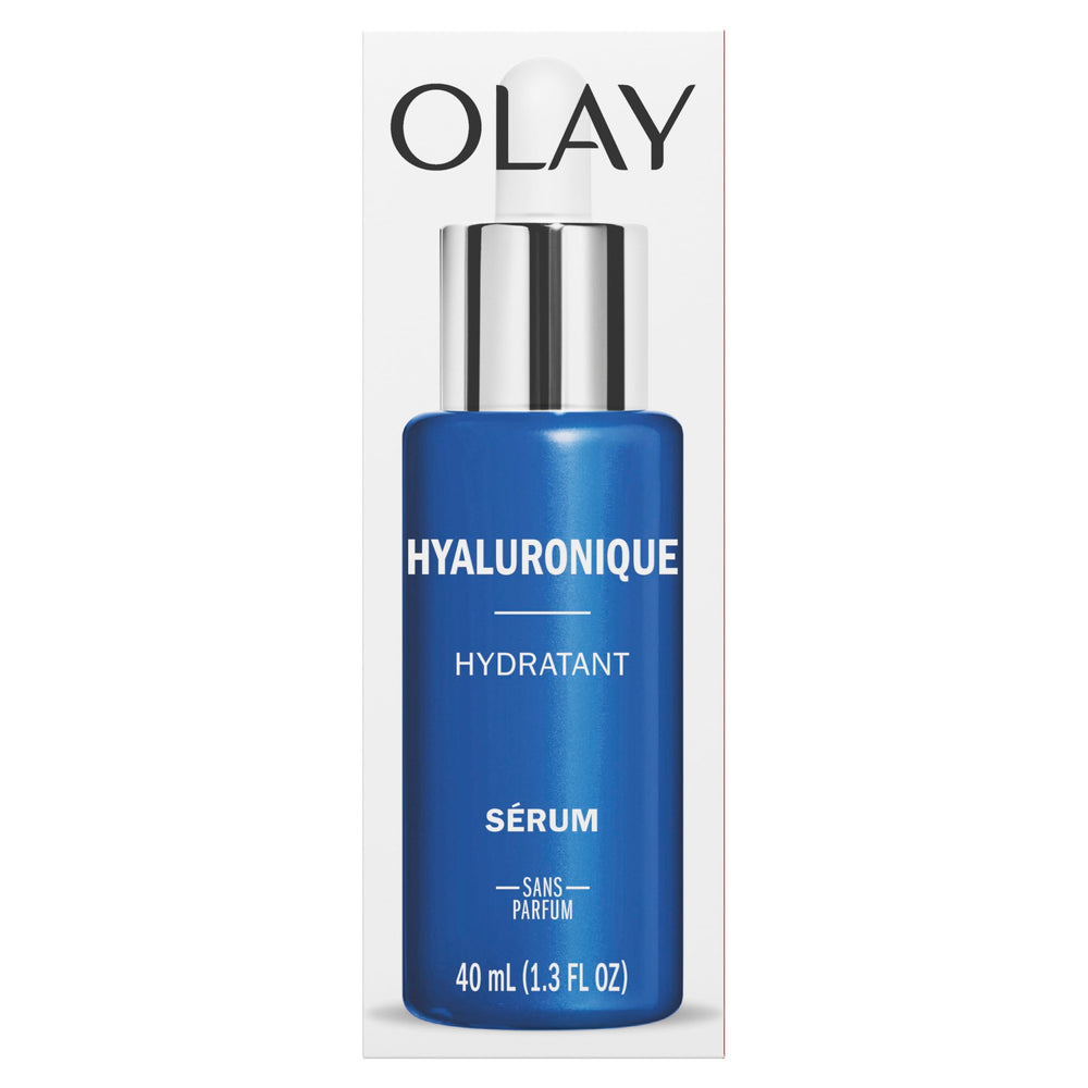 Olay Hyaluronic Hydrating Serum used in a day-night routine for continuous hydration