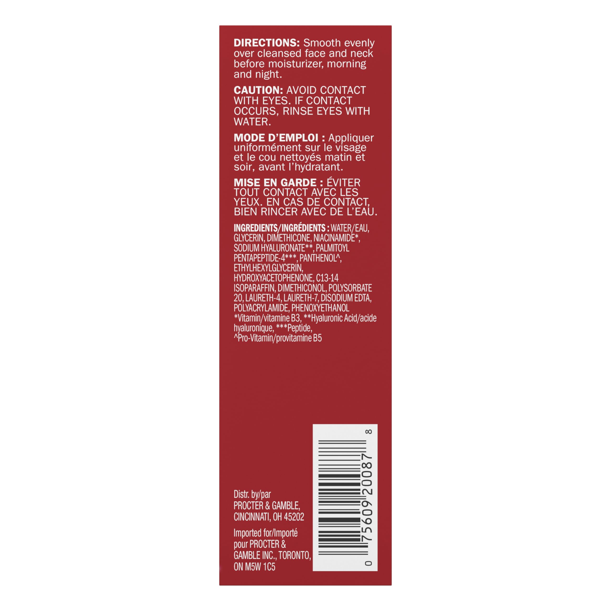 Olay Hyaluronic Hydrating Serum minimalist packaging box highlighting fragrance-free formulation