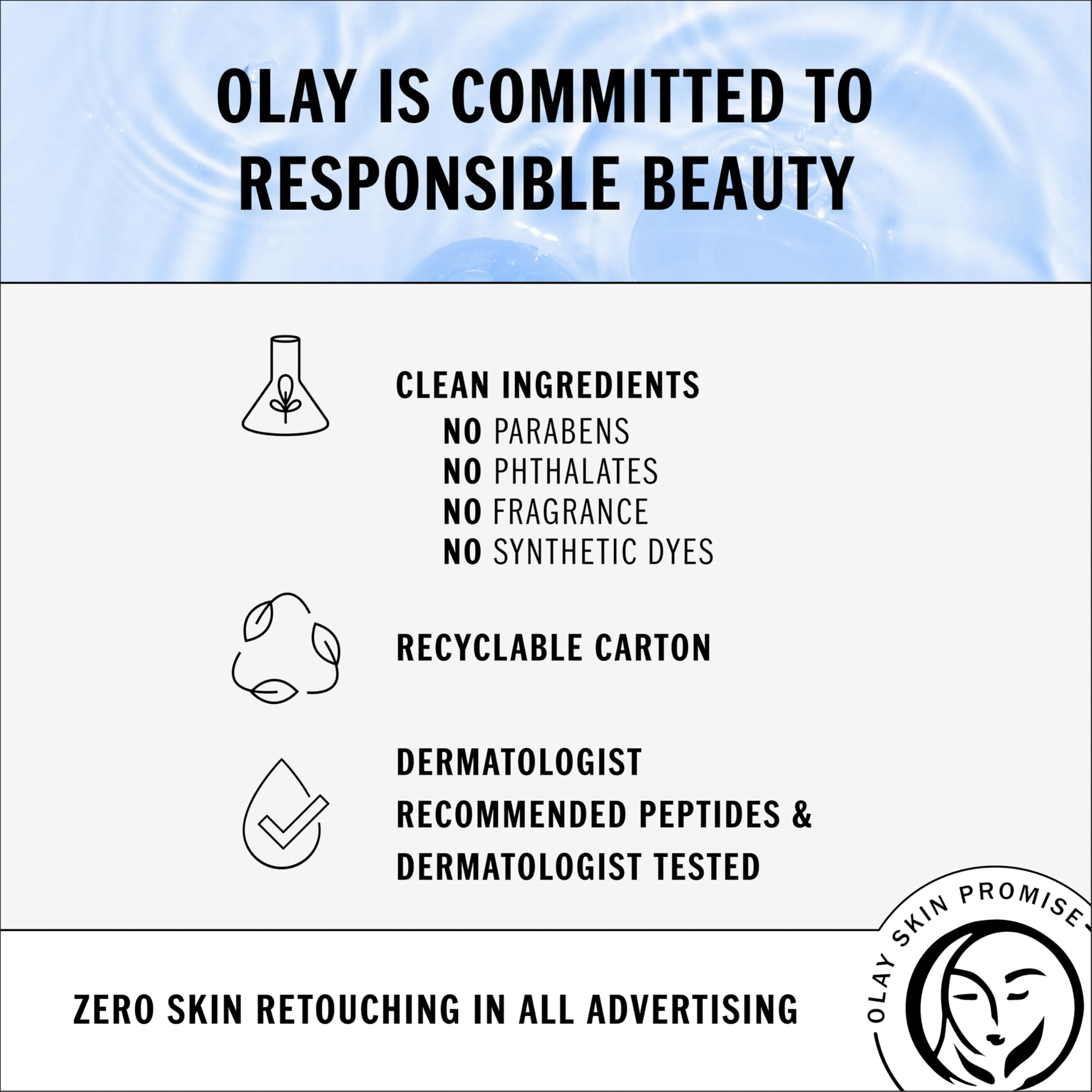 Olay Hyaluronic Hydrating Serum applied under makeup for smooth prep
