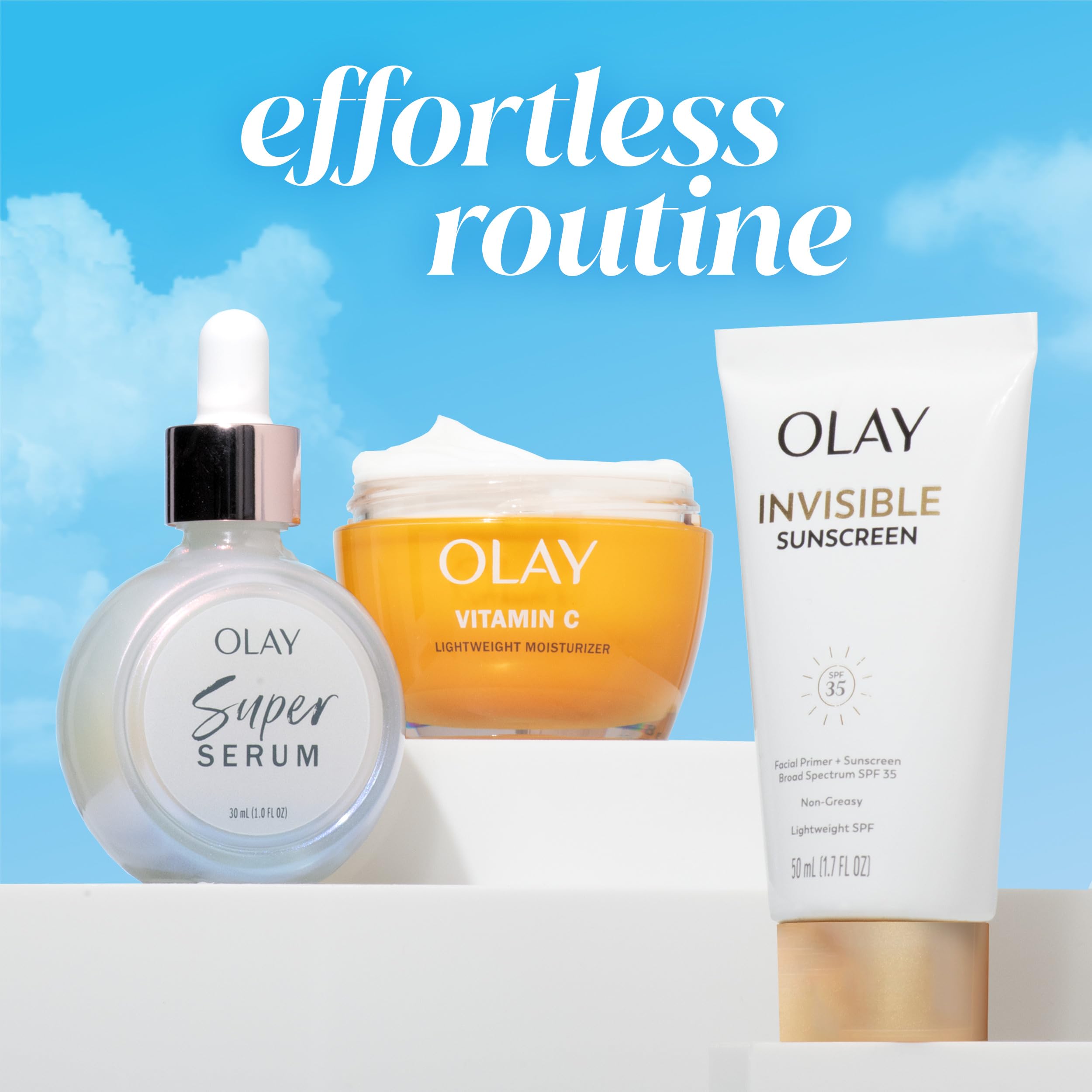 Olay Invisible Sunscreen application close-up captures seamless blending without residue.