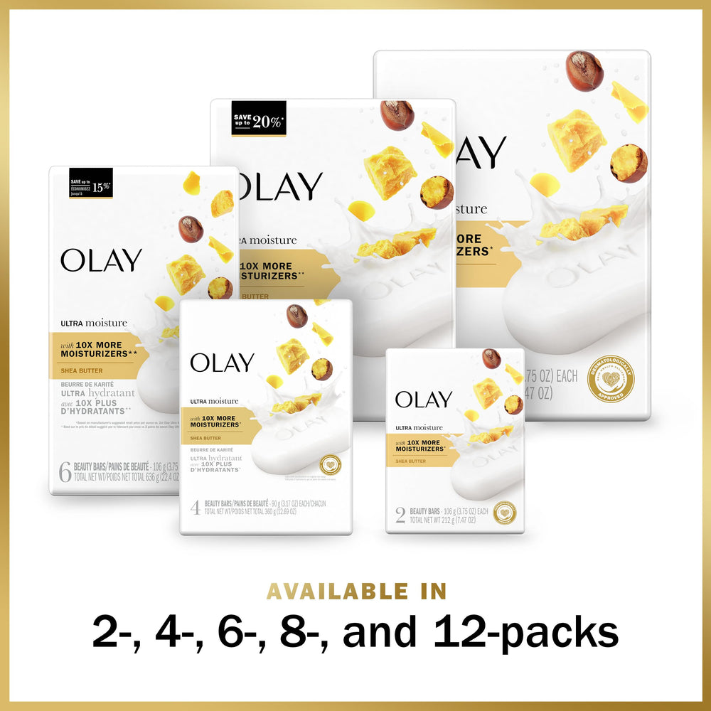 Olay Moisture Outlast beauty bar creamy-lather close-up highlights rich hydration.