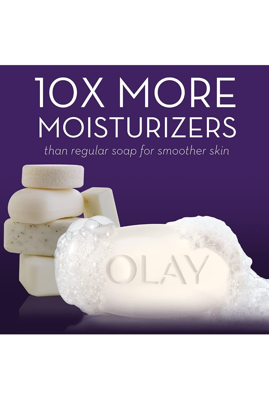 Olay Moisture Outlast beauty bar on skin demonstrates gentle cleansing for face and body