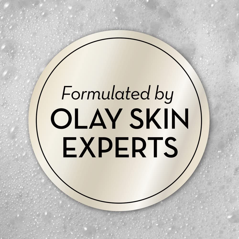 Olay Moisture Ribbons Plus bottle with Shea Butter detail highlights nourishing feel after wash