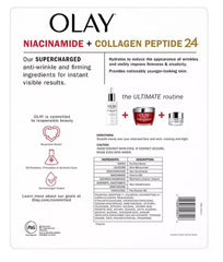 Olay Niacinamide Hyaluronic Peptide Eye Cream swatch on skin boosts hydration and glow