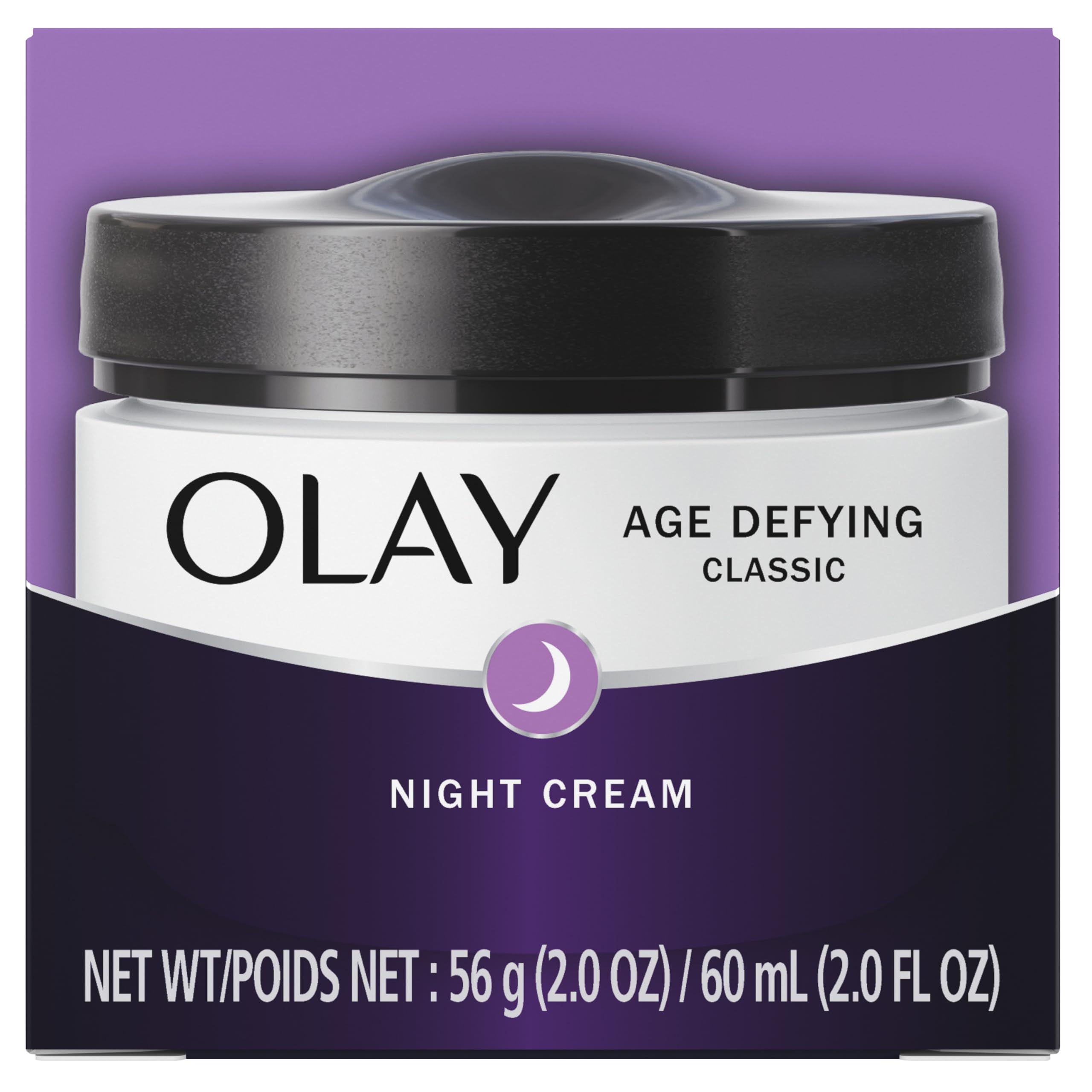 OLAY Night Cream texture swirl demonstrating rich, oil-free hydration