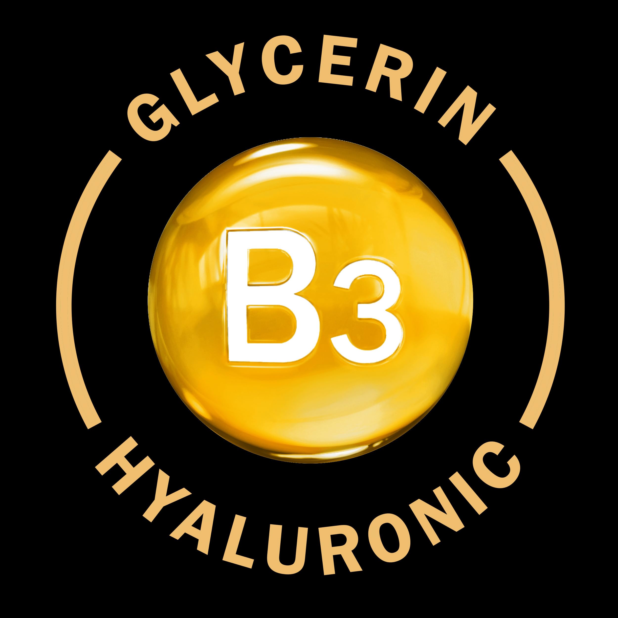 Hyaluronic acid label highlight on Olay lotion bottle