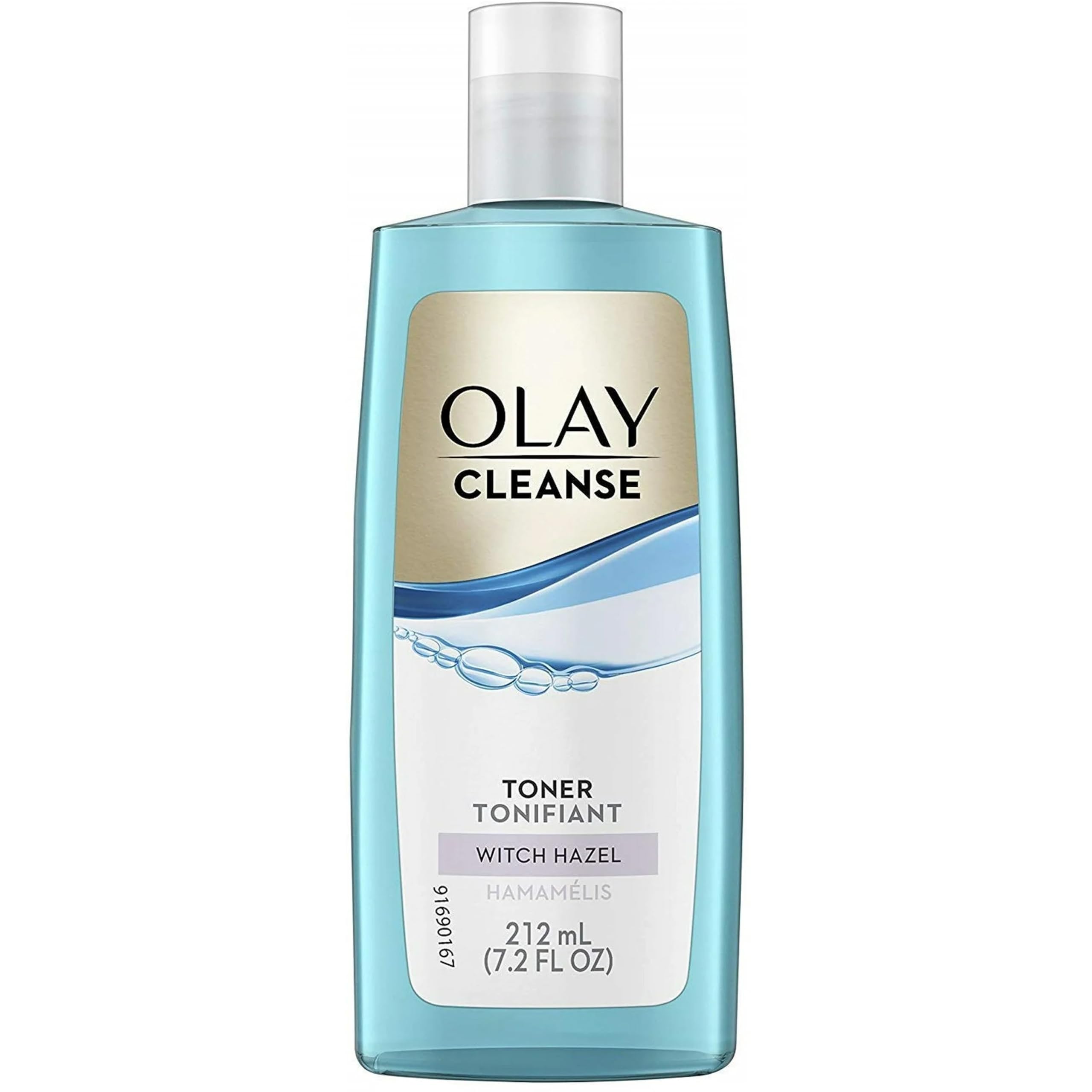 Close-up of Olay Oil Minimizing Toner with witch hazel for oil control.