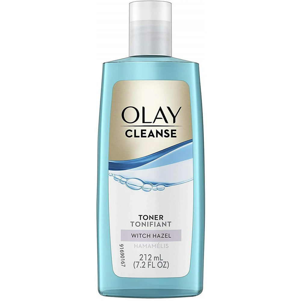 Close-up of Olay Oil Minimizing Toner with witch hazel for oil control.