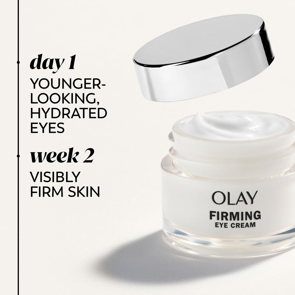 Olay Regenerist Collagen Peptide 24 application around eye area demonstrates smooth absorption.