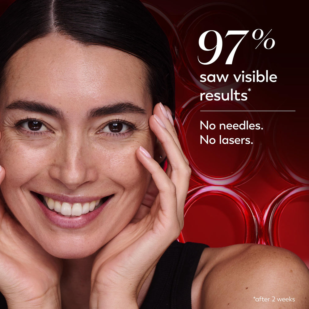 Olay Regenerist used under makeup in morning routine showing smooth base benefit