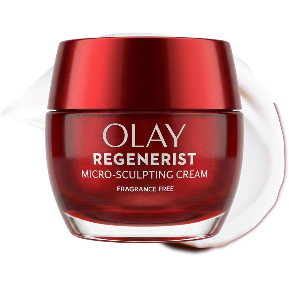 Olay Regenerist front jar showing brand and clean design for effective hydration