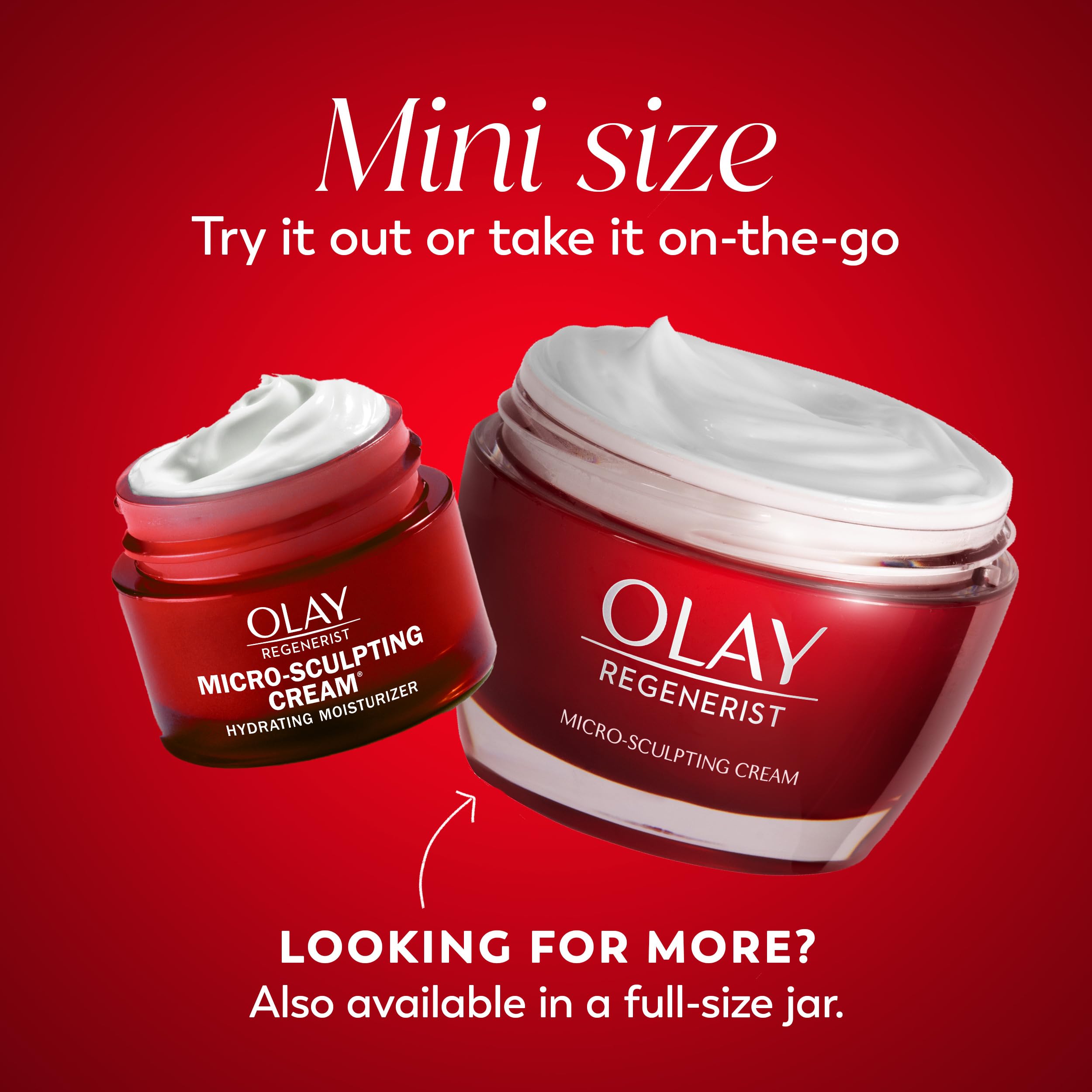 Olay Regenerist Hyaluronic Acid hydration visual highlights plumping skin.