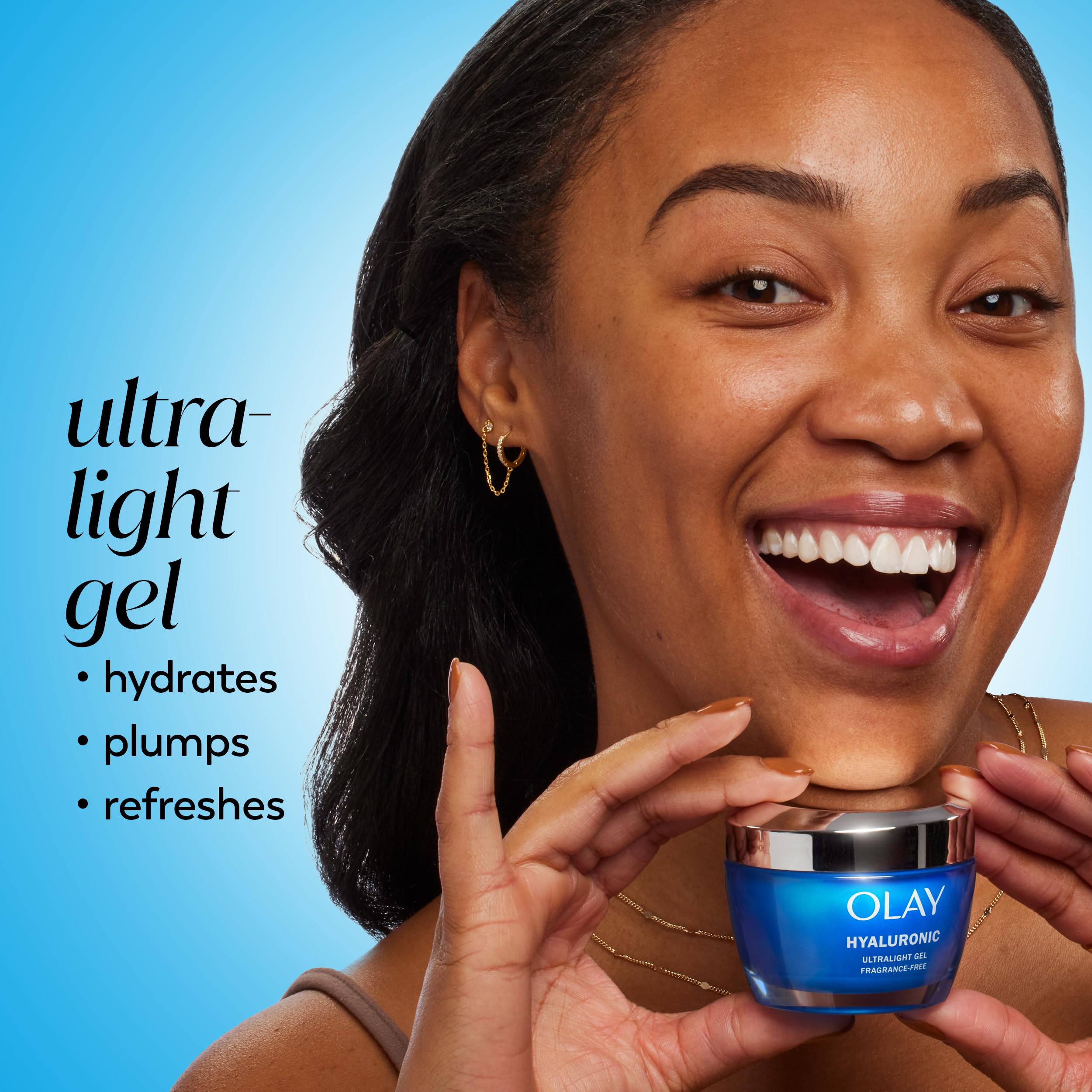 Olay Regenerist fragrance-free formula label highlighting clean skincare.