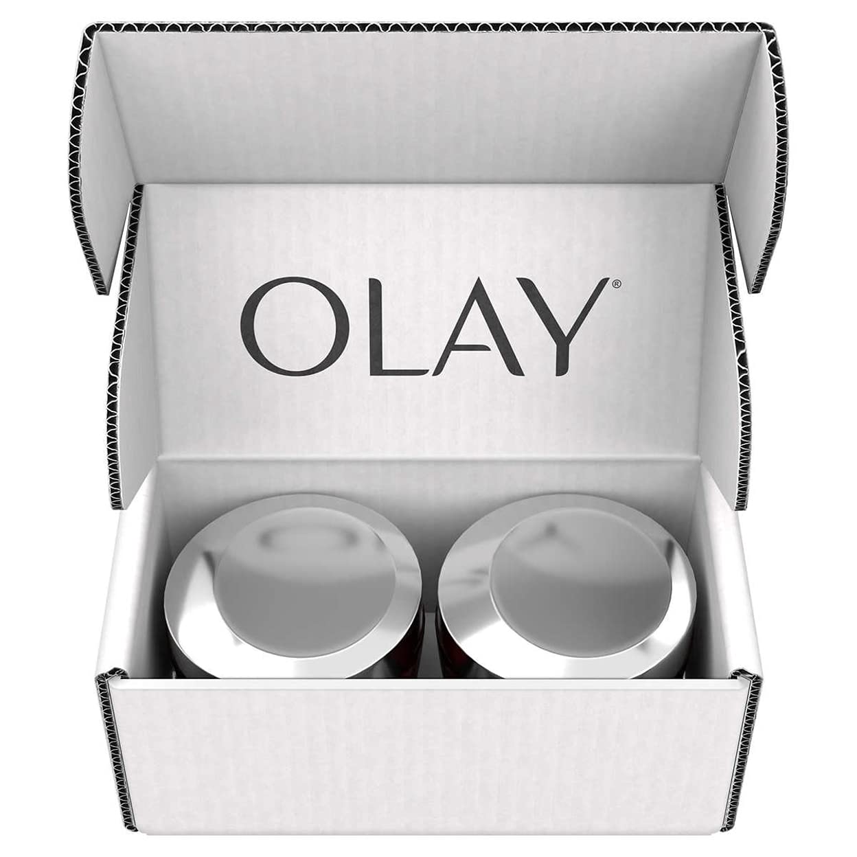 Olay Regenerist Micro Sculpting Cream jar closeup emphasizes smoothing fine lines.