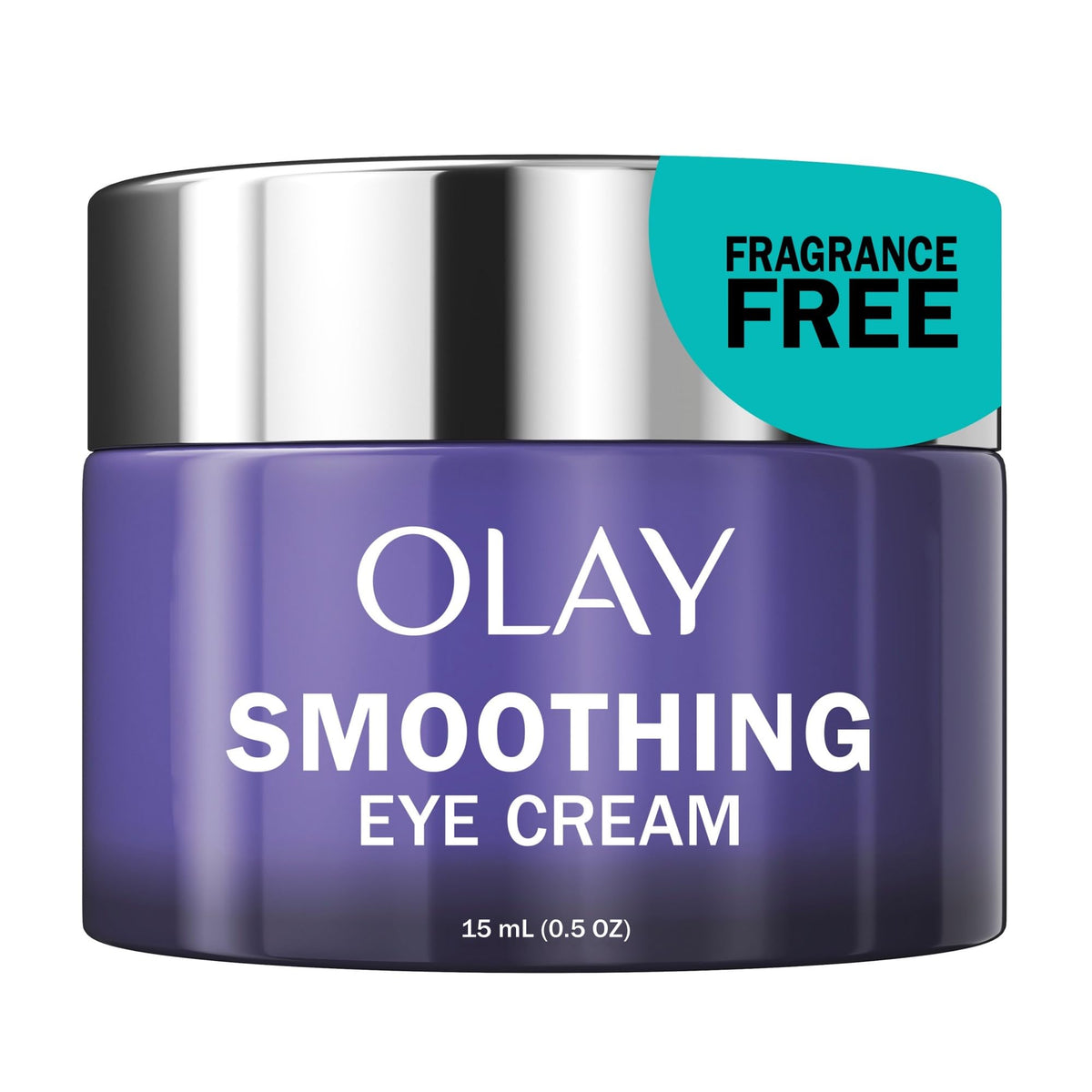 Olay Retinol 24 Eye Cream packaging shows fragrance-free formula and 24-hour hydration.