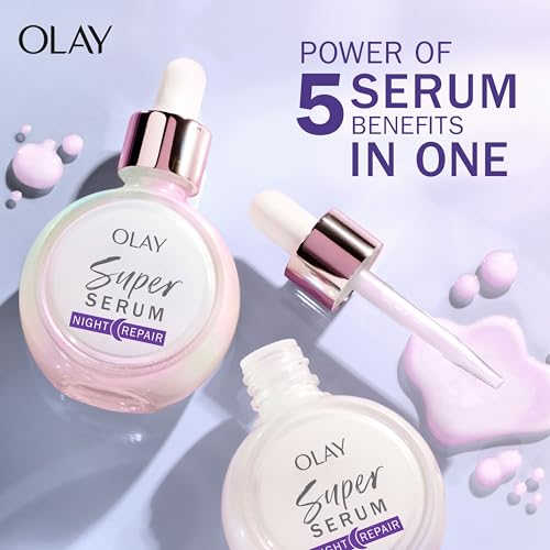 Close-up of Olay fragrance-free night cream texture for smooth, hydrated skin.