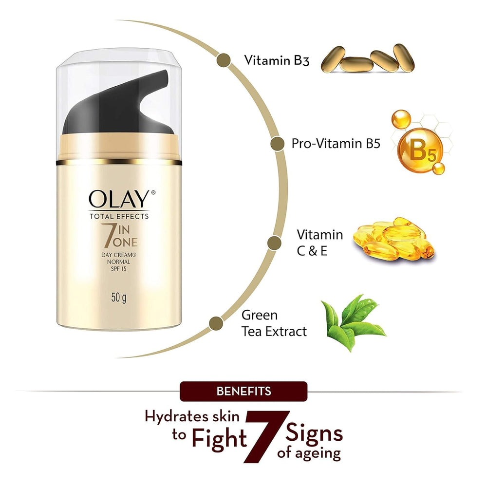 Olay Total Effects 7-in-1 Day Cream targets seven signs of aging