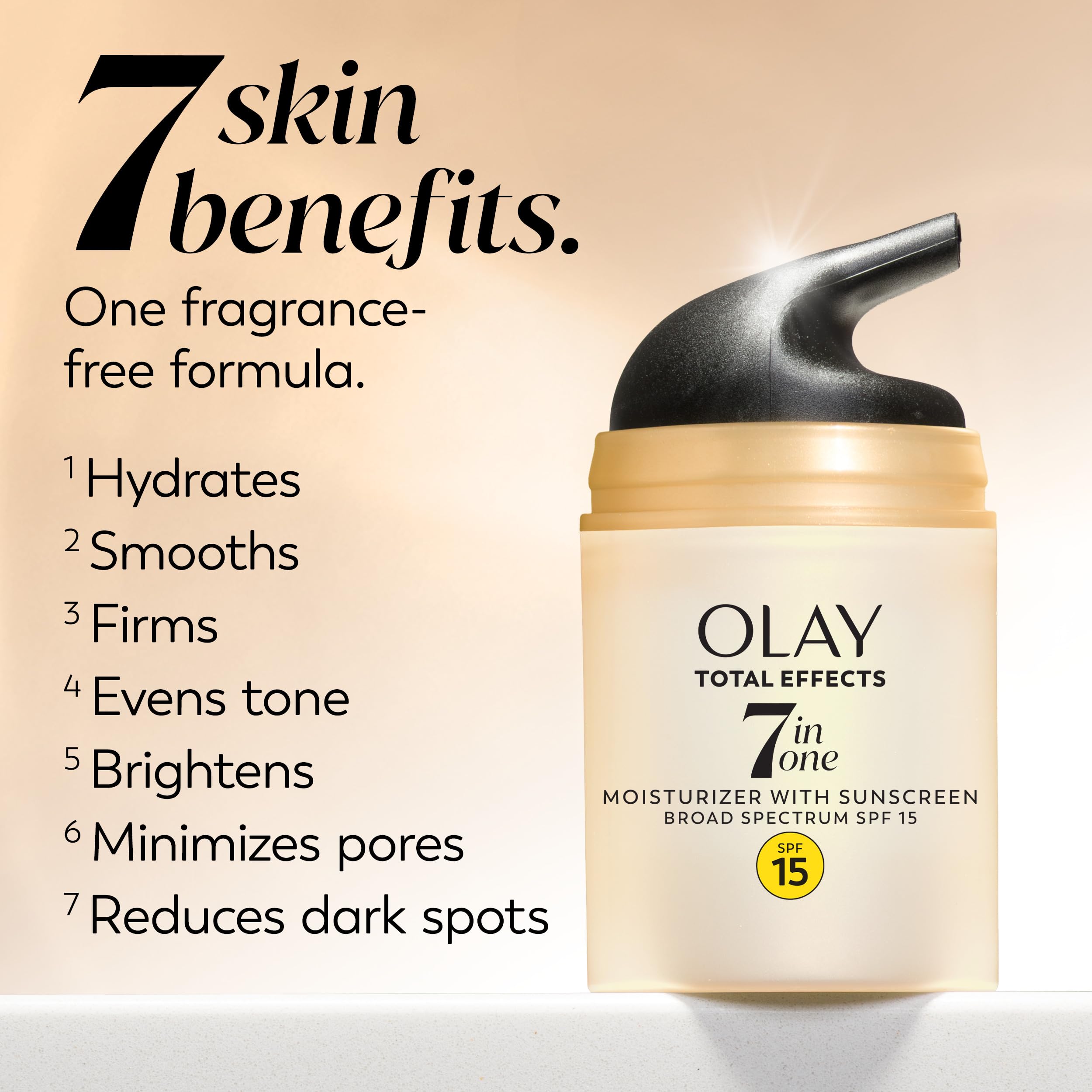 OLAY Total Effects morning routine shot for daily skincare regimen.