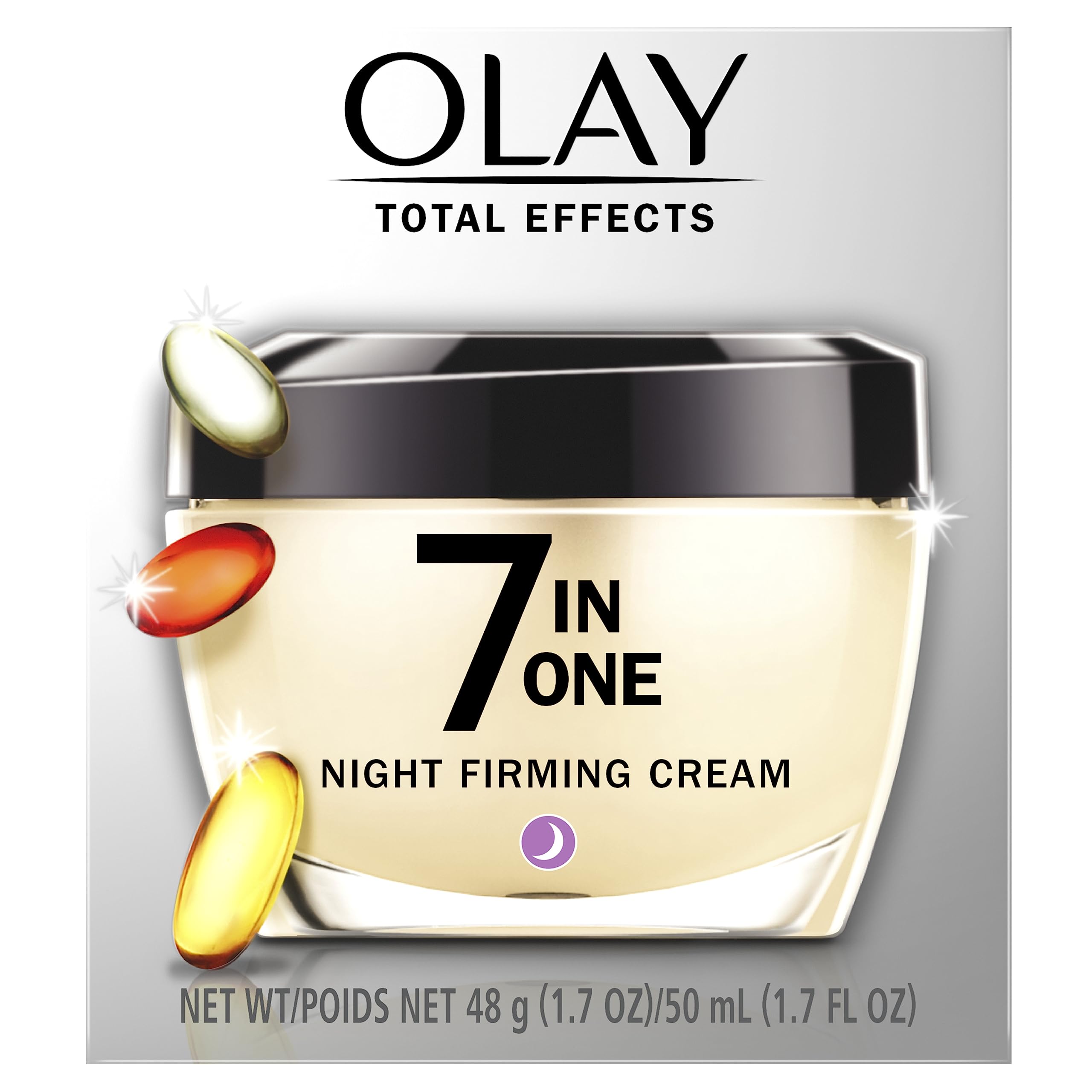 Olay Total Effects Night Firming Cream after use for a subtle glow.