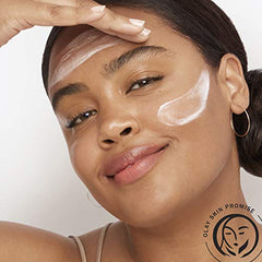 Olay Total Effects Night Firming Cream texture close-up shows smooth finish.