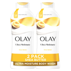 Olay Ultra Moisture Body Wash bottle front showing hydration-forward design for daily moisture