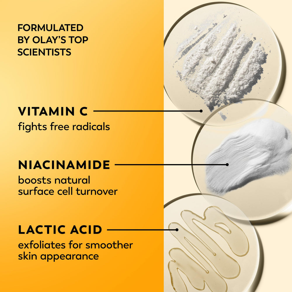 Olay Vitamin C face moisturizer for day and night use in routine