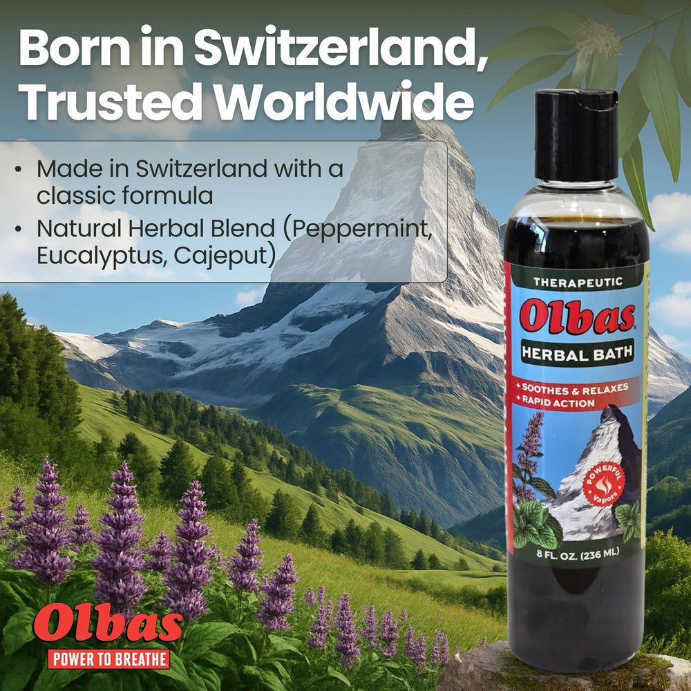Olbas Bath Tub Relaxation Foam offers aromatic comfort and gentle tingling.