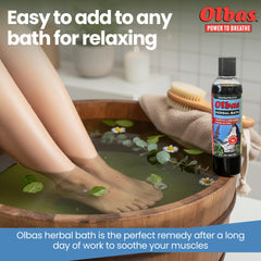 Olbas Foot Spa Soak soothes tired feet after long days.