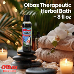 Olbas Shower Body Wash spa-scene demonstrates versatile use in bath or shower.