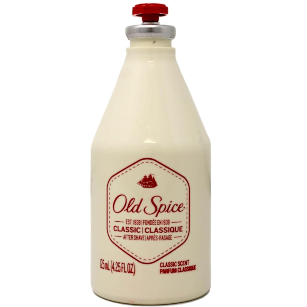 Close-up of Old Spice Classic lid and packaging for easy carry