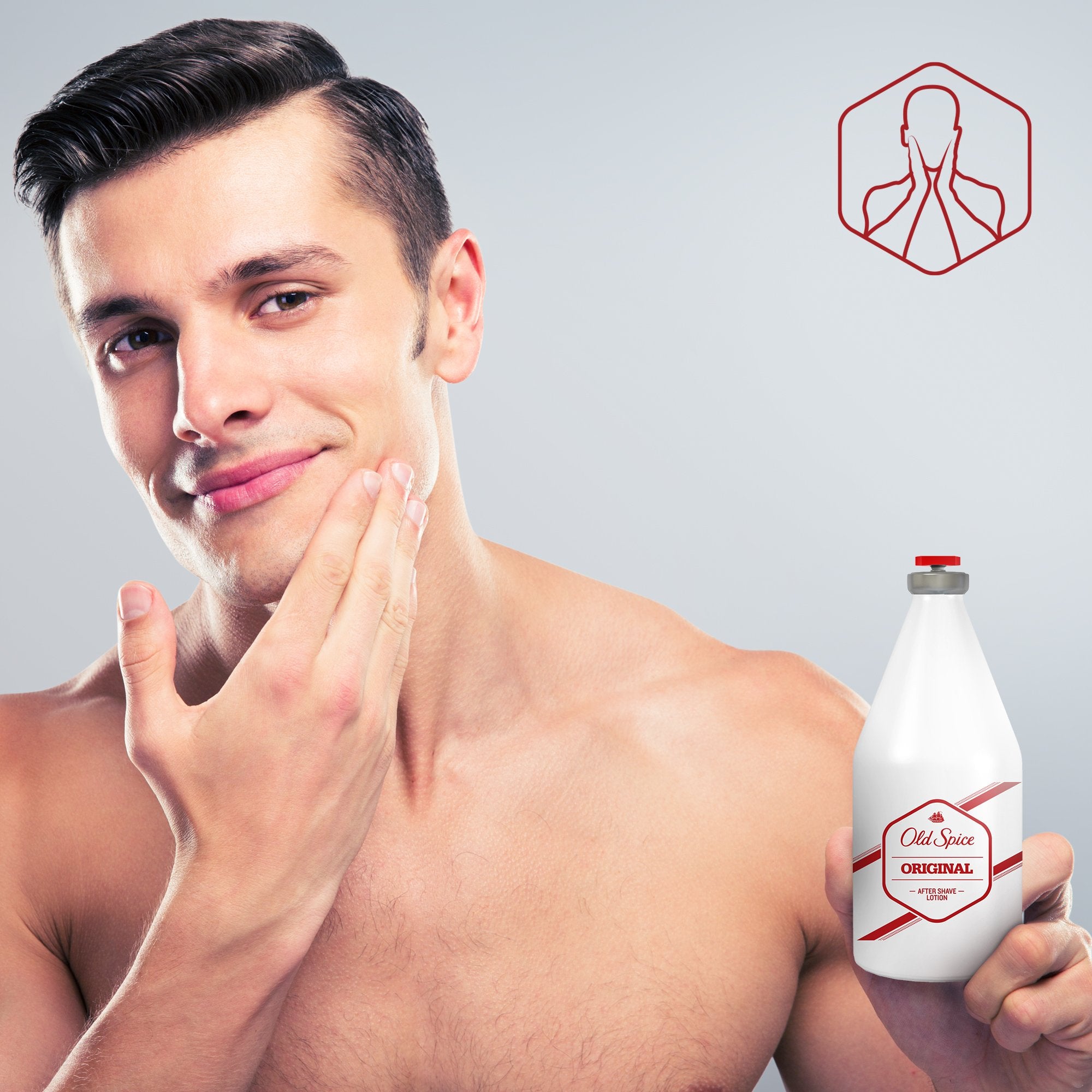 Old Spice After Shave Original 150ml bottle cap closeup highlights classic scent and premium feel