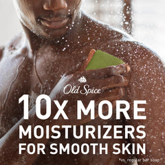 Old Spice Off the Grid sandalwood aloe vera lather showing rich foam