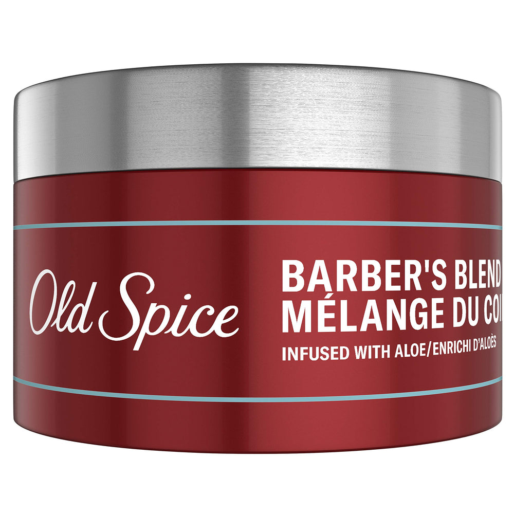 Old Spice Barber's Blend pomade application texture with no shine finish