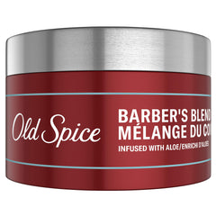 Old Spice Barber's Blend pomade application texture with no shine finish