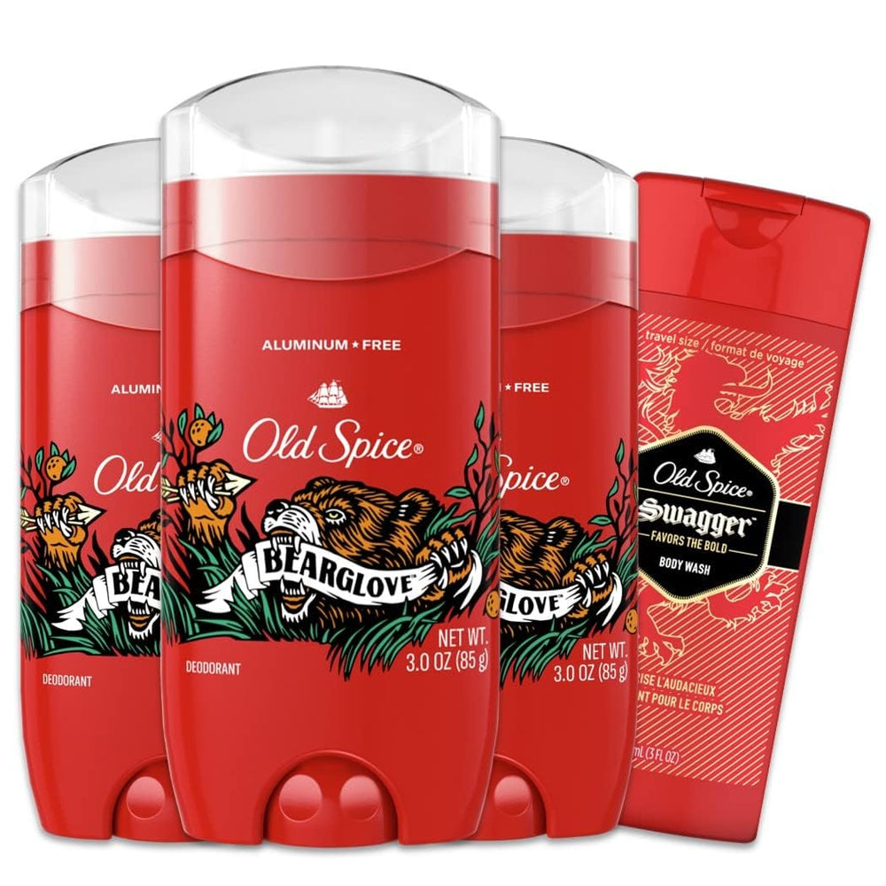 Old Spice Bearglove deodorant clear-application image showing no residue.