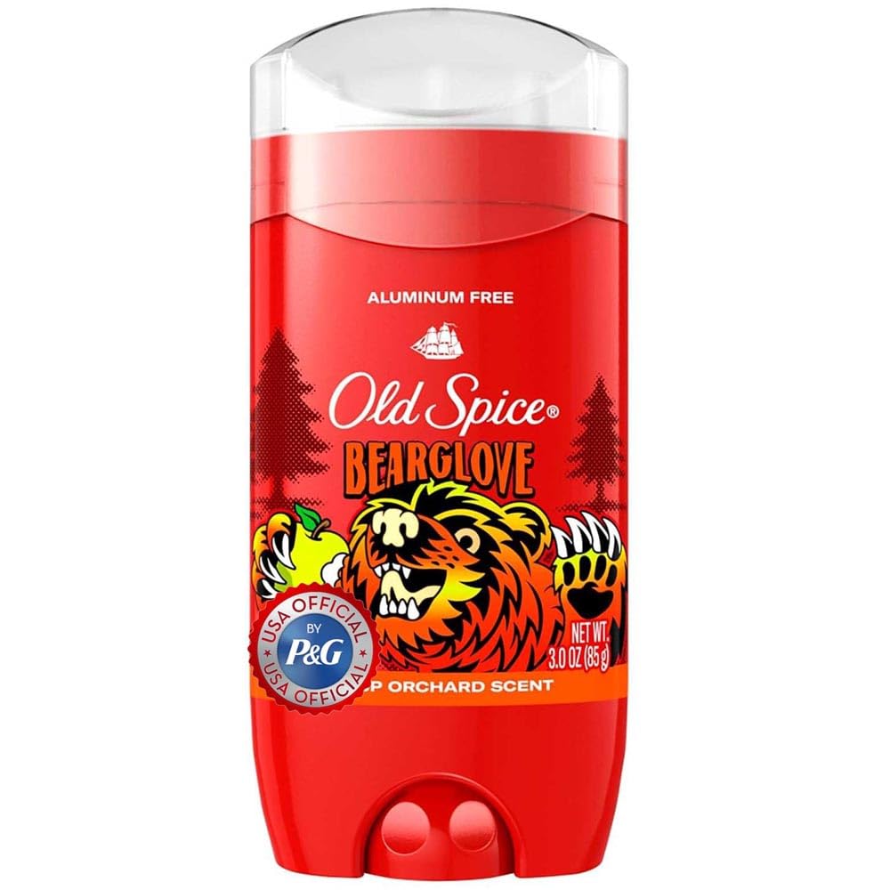 Old Spice Bearglove triple-pack shown for daily freshness