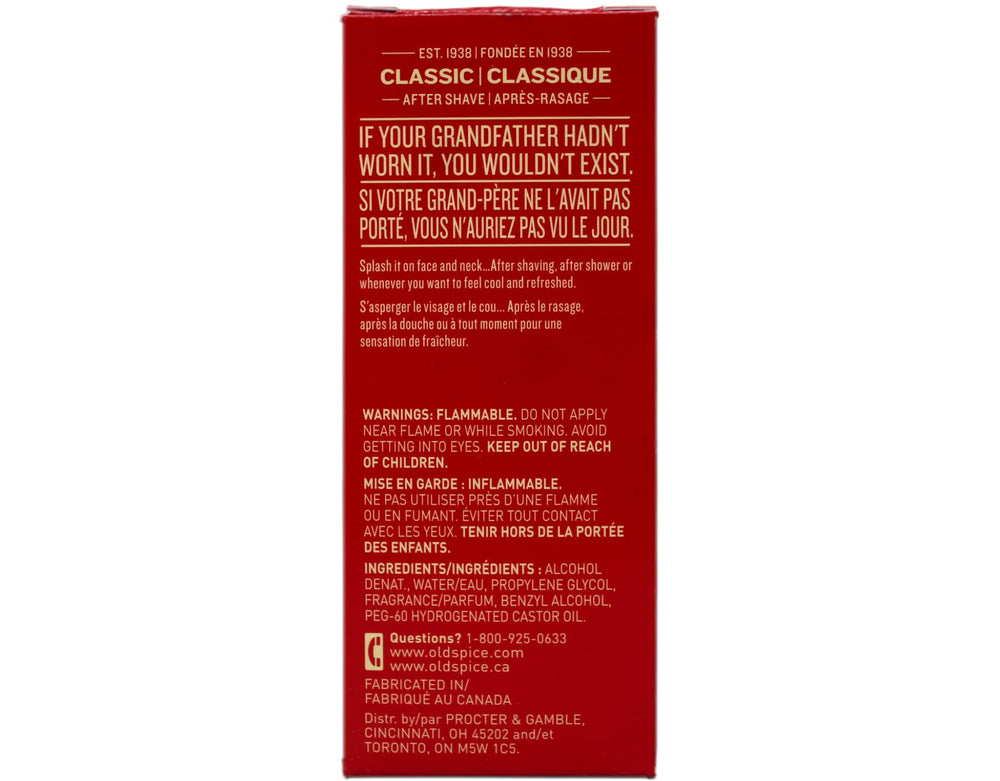 Old Spice Classic fragrance blends musk spice and citrus for post-shave
