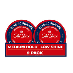 Old Spice Classic Pomade bottle on vanity for barbershop-quality styling