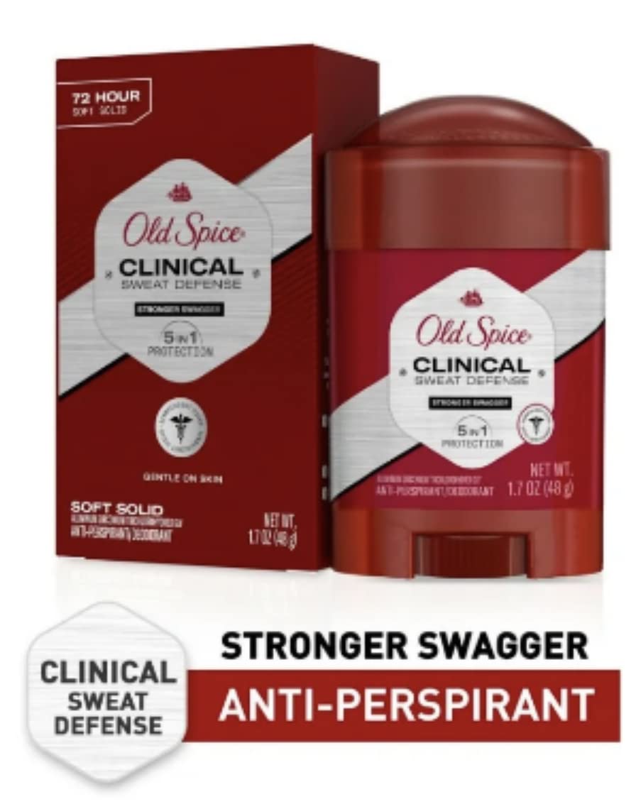 Old Spice Sweat Defense label close-up highlights dermatologist-tested status and Thai lemon-lime scent.