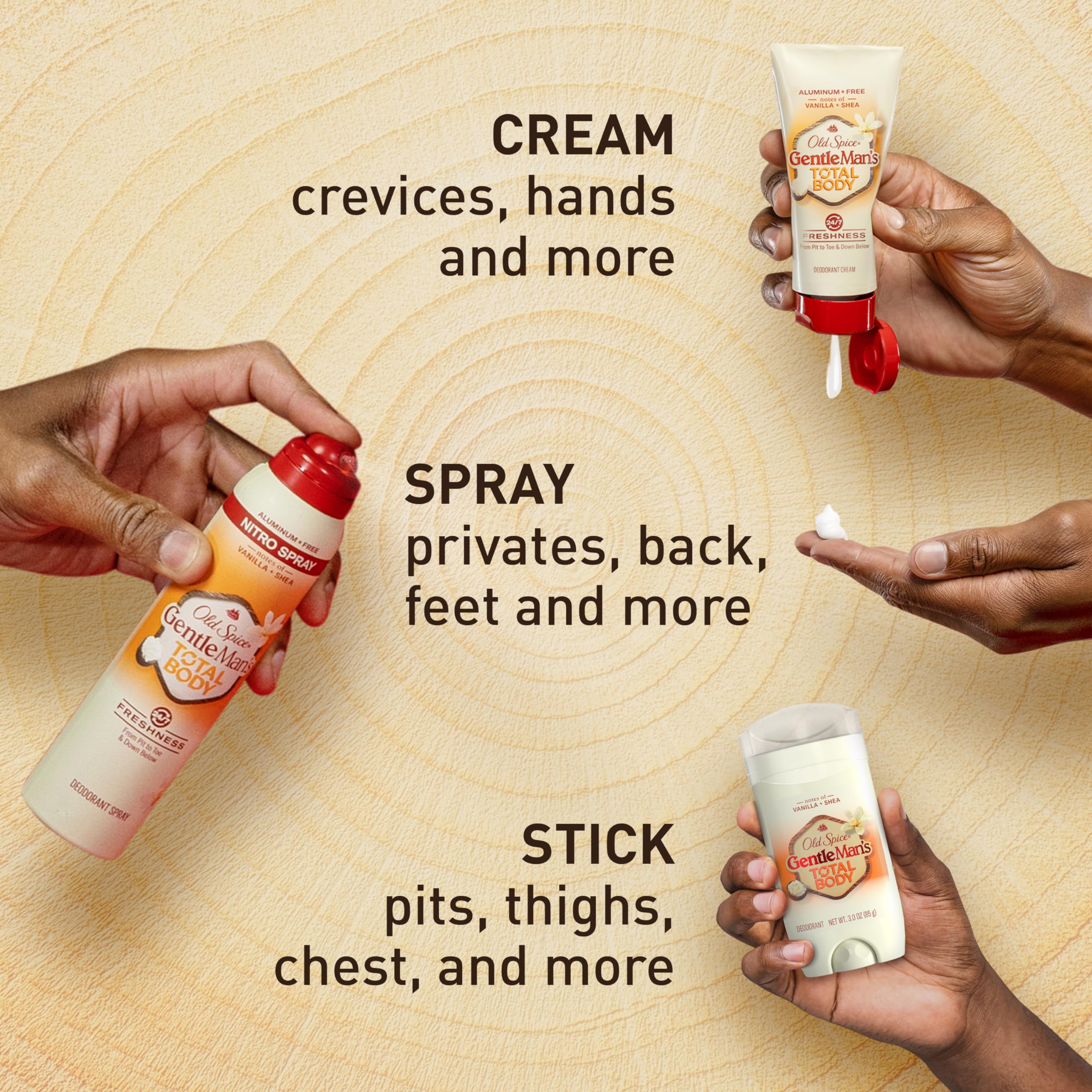 Old Spice contactless spray nozzle demonstrates easy application