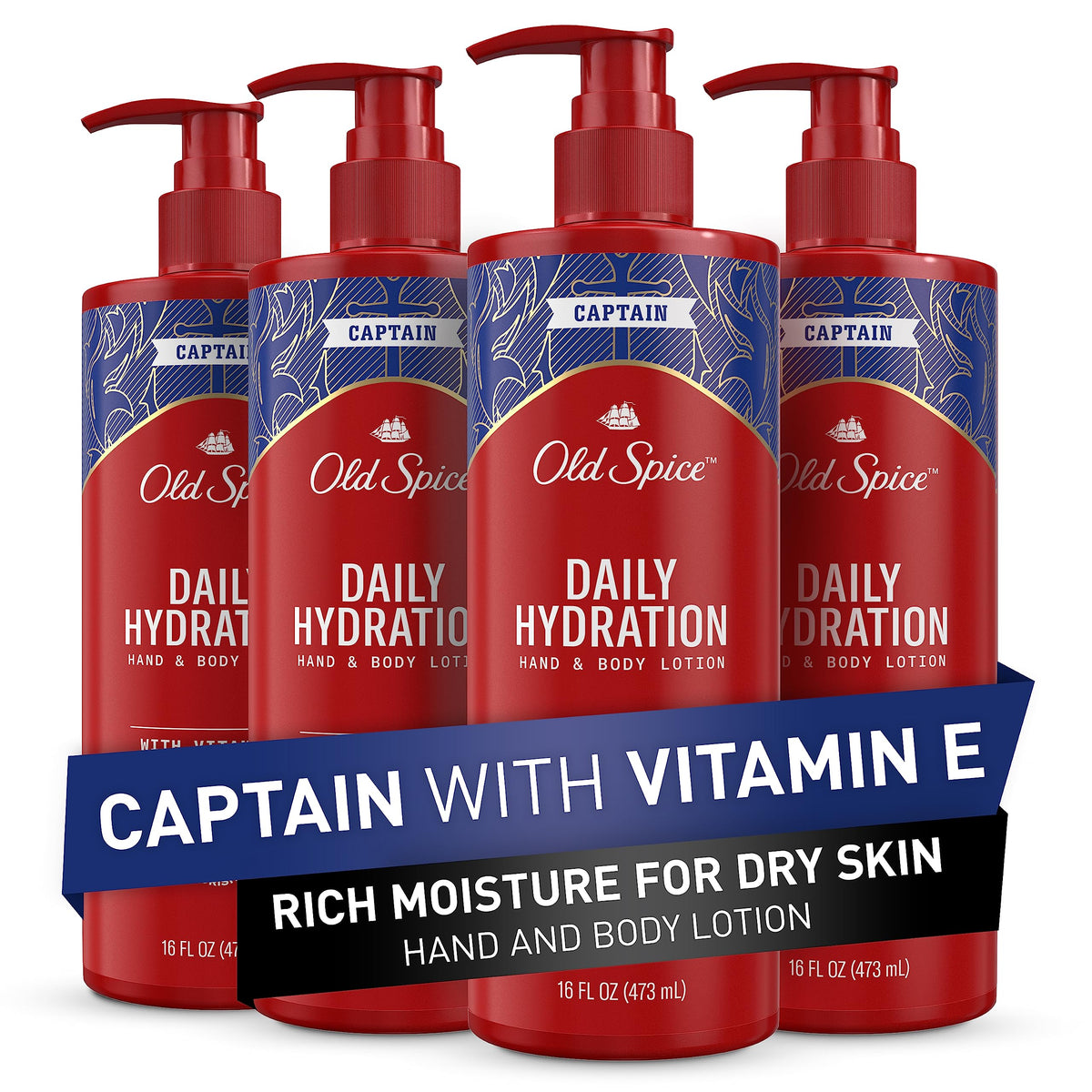 Old Spice Daily Hydration lotion bottle delivering all-day moisture for skin