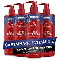 Old Spice Daily Hydration lotion bottle delivering all-day moisture for skin
