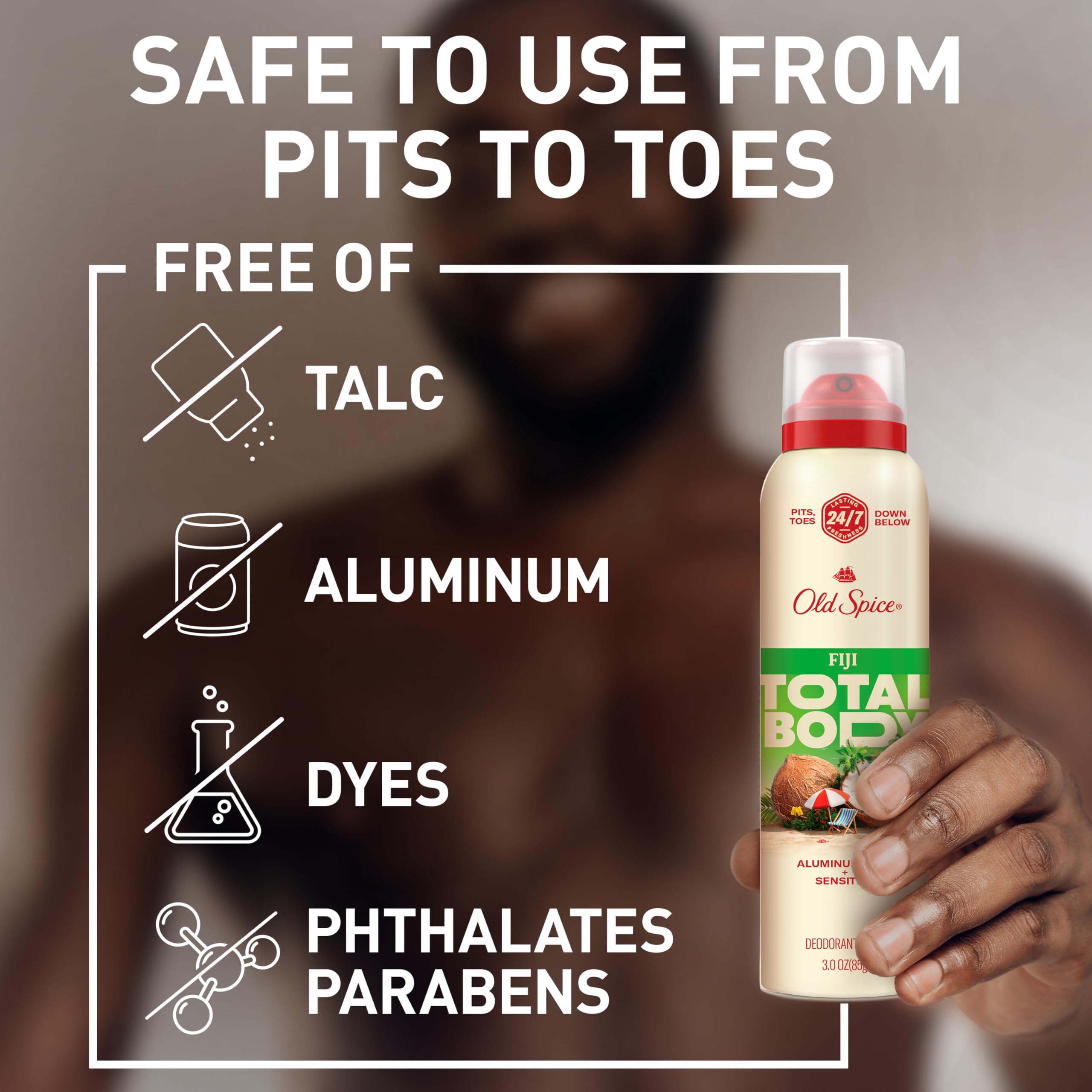 Old Spice dermatologist-tested label highlights skin safety