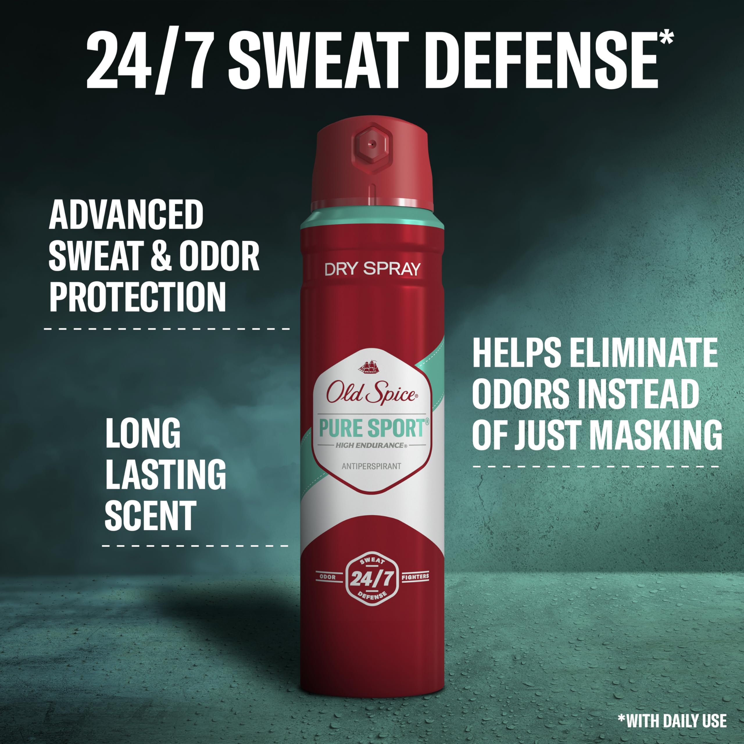 Old Spice dispersion of a quick-dry mist demonstrates comfortable wear.