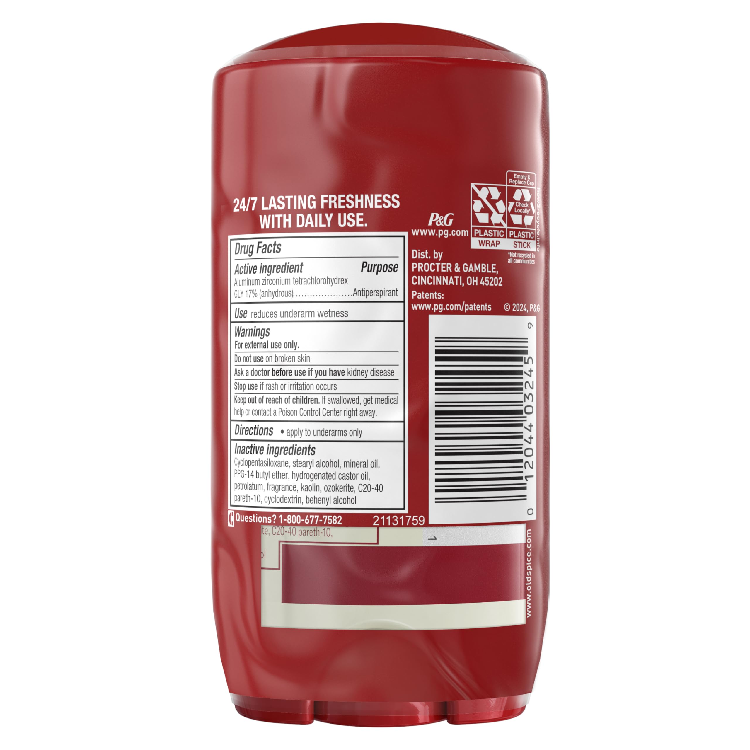 Old Spice Dry Feel texture close-up illustrates a smooth, quick-dry formula.