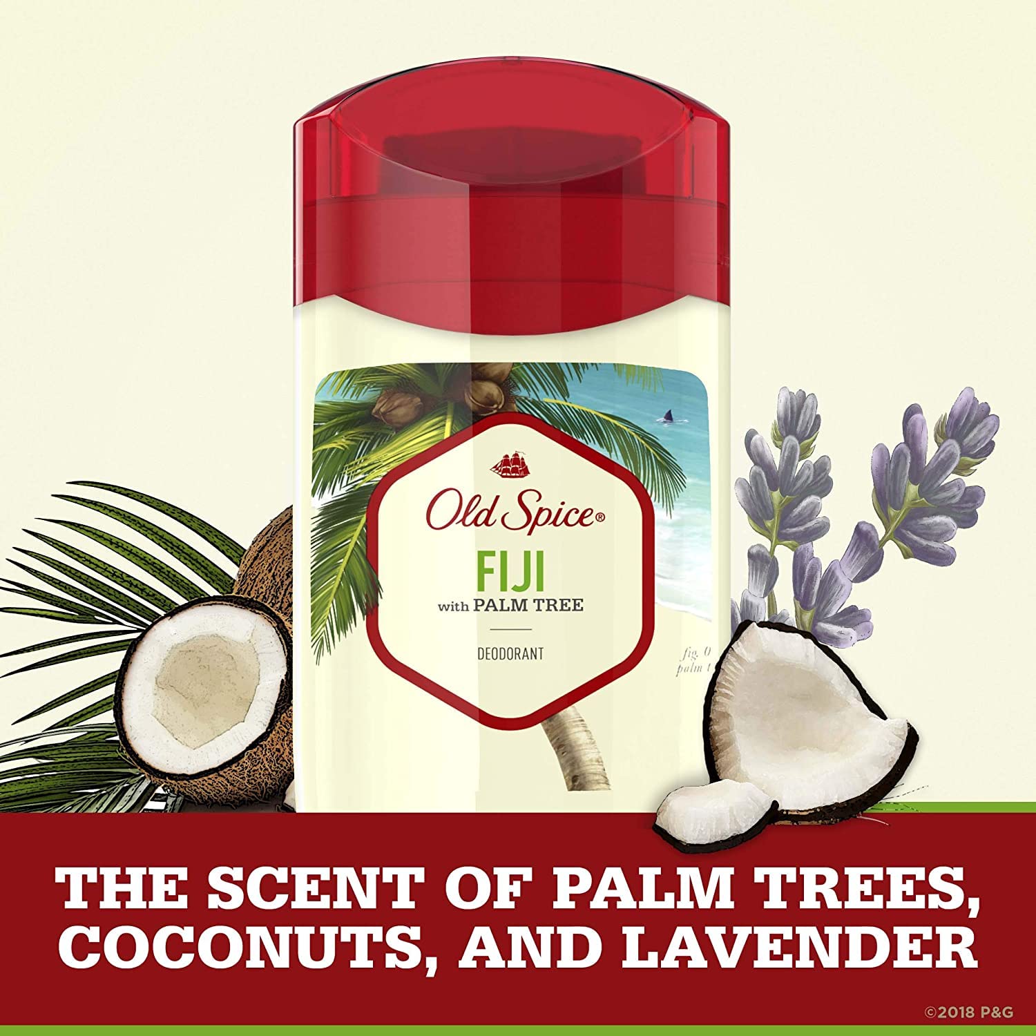 Old Spice Fiji aluminum-free-label emphasizes gentle, aluminum-free formula for active days.