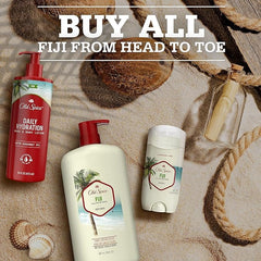 Old Spice Fiji dry spray delivers 24/7 freshness with daily use.