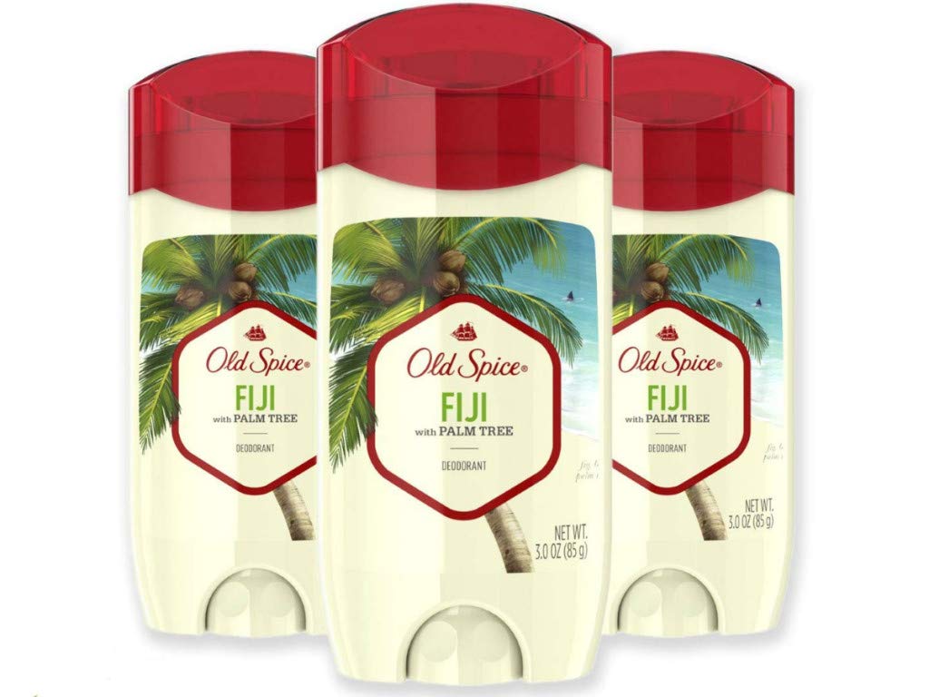 Old Spice Fiji Palm Tree deodorant pack front tropical scent for daily confidence